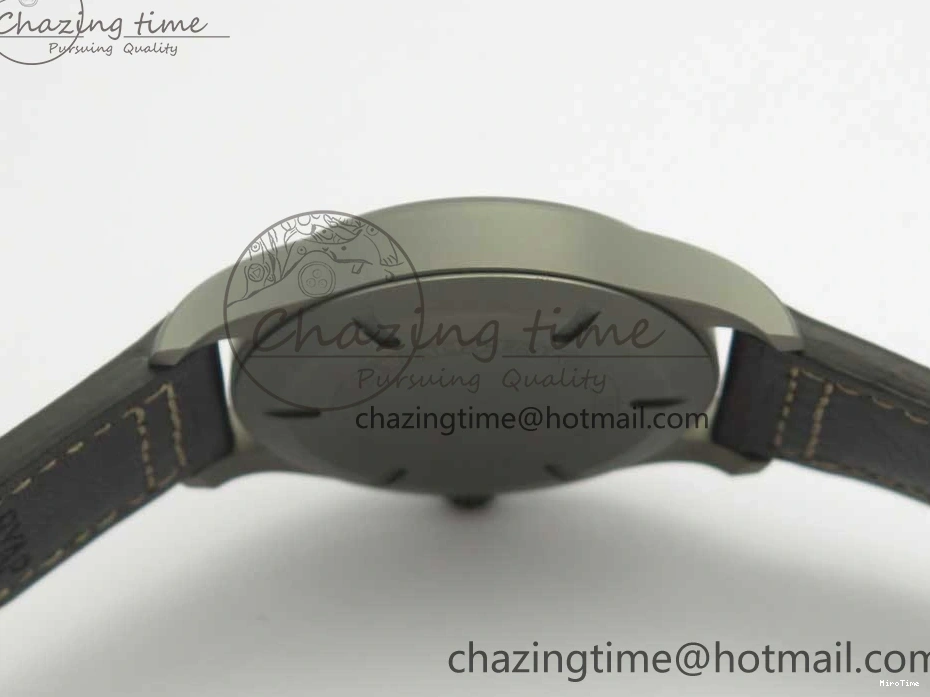 MIROTIME 0113 SmartChoice Mark XVIII IW327006 Titanium M+F 1:1 Best Edition Black Dial on Brown Leather Strap A 7145